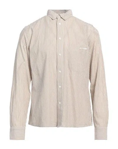 Isabel Marant Man Shirt Khaki Size S Cotton, Polyester In Beige