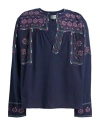 Isabel Marant Man Shirt Midnight Blue Size S Cotton