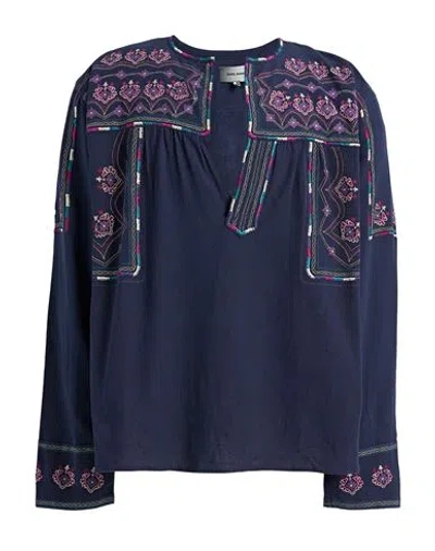 Isabel Marant Man Shirt Midnight Blue Size S Cotton