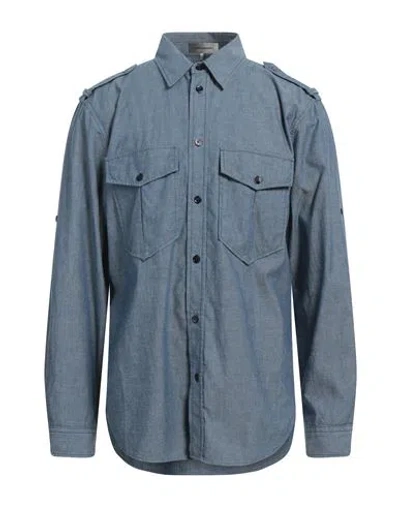 Isabel Marant Man Shirt Slate Blue Size M Cotton