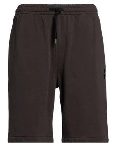 Isabel Marant Man Shorts & Bermuda Shorts Charcoal Size L Cotton, Polyester, Polyamide In Brown