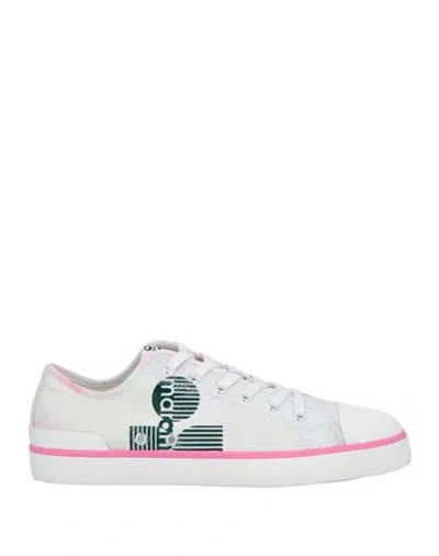 Isabel Marant Man Sneakers Light Pink Size 9 Cotton In White
