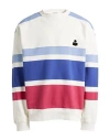 Isabel Marant Color Block Cotton Crewneck Sweatshirt In Blue