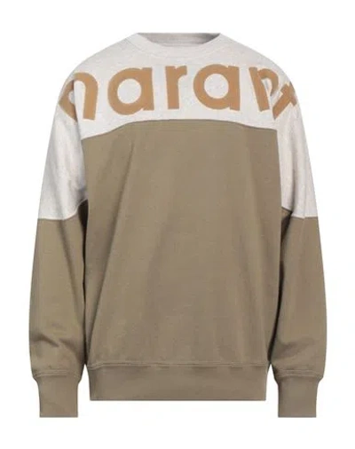 Isabel Marant Man Sweatshirt Khaki Size Xl Cotton, Polyester, Polyamide In Gray