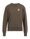 Isabel Marant Man Sweatshirt Military Green Size M Cotton, Polyester, Polyamide