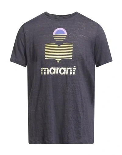 Isabel Marant Man T-shirt Dark Purple Size L Linen