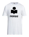 Isabel Marant Marant Karman T Shirt With Flocked Logo In White