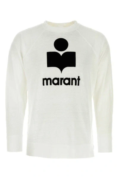 Isabel Marant Man White Linen Kieffer T-shirt
