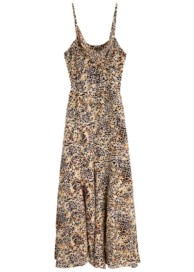 Isabel Marant Manelia Leopard-print Maxi Slip Dress In Multi Floral