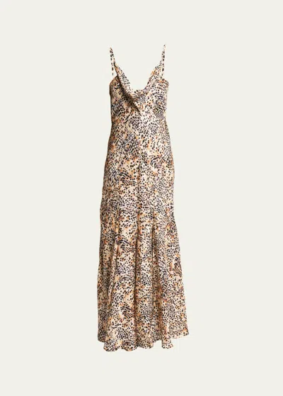 Isabel Marant Manelia Silk Cowl Cami Dress In Natural