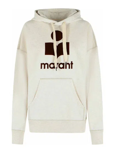 Isabel Marant Mansel Sweatshirt In Ecru Cotton Blend In White