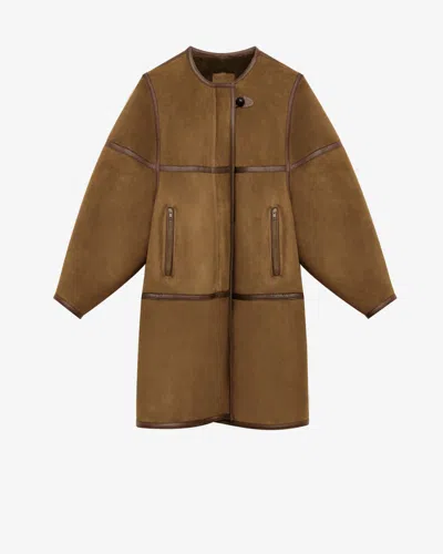 Isabel Marant Adael Coat In Brown