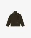 Isabel Marant Hanis Short Wool Blend Coat In Green