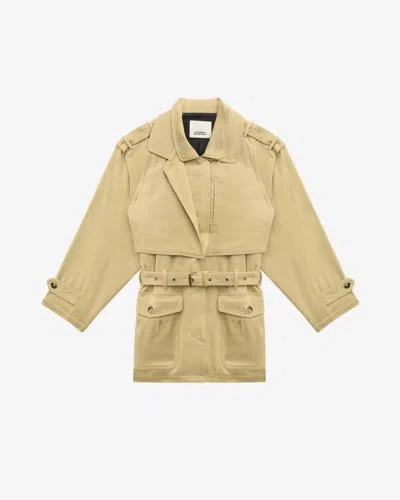 Isabel Marant Jovana Coat In Beige