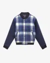 Isabel Marant Kalban Wool Blend Varsity Jacket In Faded Night