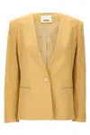 Isabel Marant 'manzil' Blazer Featuring Notched Lapel In Gold