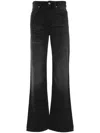 Isabel Marant Faded Bootcut Denim Jeans Whiskering Effect