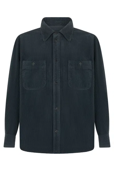 Isabel Marant Marant Classic Cord Shirt For Men In Blue