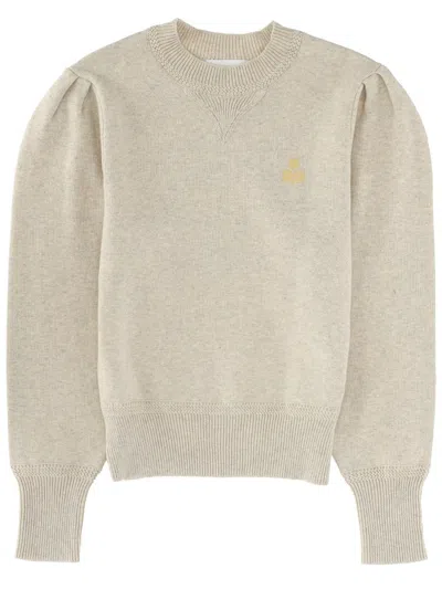 Isabel Marant Etoile Marant Étoile Kelaya Wool-blend Puff-sleeve Sweater In Neutral
