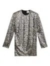 Isabel Marant Heliane Embellished Tulle Mini Dress In Silver