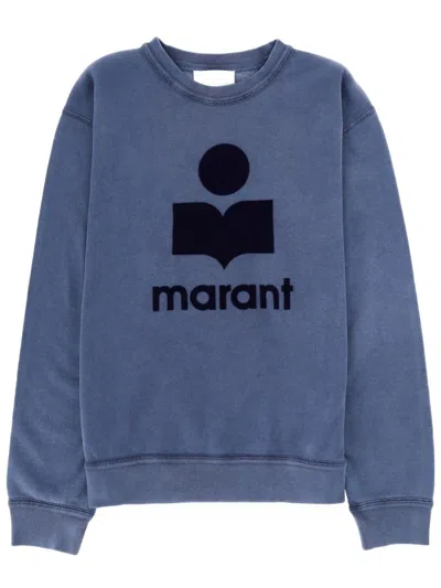 Isabel Marant Marant Logo Graphic Crewneck Sweatshirt In Blue