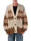 Isabel Marant Marant Nielson Mohair Blend Cardigan With Fair Isle Motif In Metallic