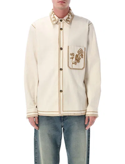 Isabel Marant Marant Rudy Floral Embroidered Overshirt In White