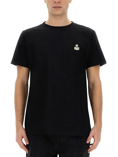 Isabel Marant Marant Zafferh Cotton Logo T-shirt In Black