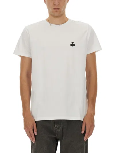 Isabel Marant Marant Zafferh Cotton Logo T-shirt In White