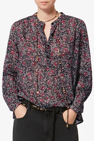 Isabel Marant Maria Top In Crushed Berry In Multi