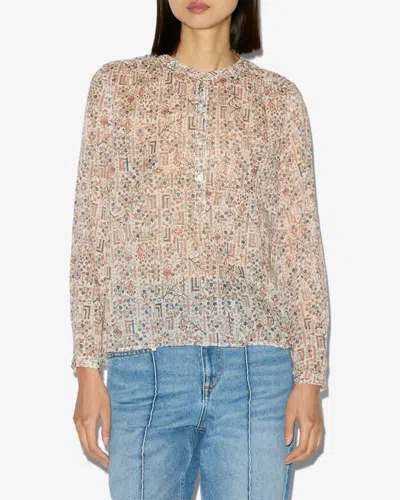 Isabel Marant Maria Top In Ecru In Brown