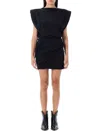 Isabel Marant Mini Dress Draped Detail In Black