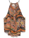 Isabel Marant Top Marilou In Orange