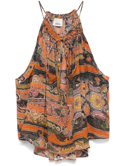 Isabel Marant Top Marilou In Orange