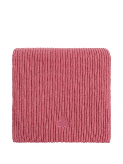 Isabel Marant Marion Ribbed-knit Scarf In Pink