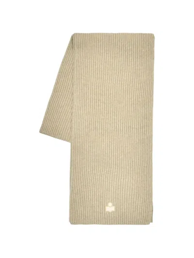 Isabel Marant Marion Ribbed Scarf In Neutral