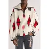 Isabel Marant Marlo Fleece Quarter Zip Pullover In White