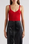 Isabel Marant Marthe Scoop Neck Tank In Poppy Red