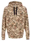 Isabel Marant Hooded Drawstring Sweater Printed Pattern In Multicolor