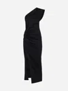 Isabel Marant One-shoulder Cotton-jersey Midi Dress In Black