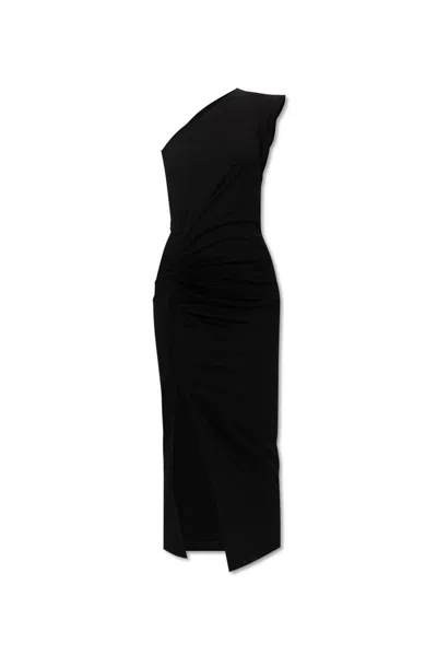 Isabel Marant Maude One Shoulder Midi Dress In Black