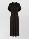 Isabel Marant Maxi Dress With Draped Sleeves And Fitted Waistline