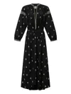 Isabel Marant Rodilia Silk Long Dress In Black