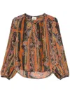 Isabel Marant May Embellished Paisley-print Silk-georgette Blouse