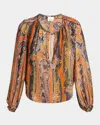 Isabel Marant Silk Paisley Print May Blouse