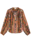 Isabel Marant May Embellished Paisley-print Silk-georgette Blouse