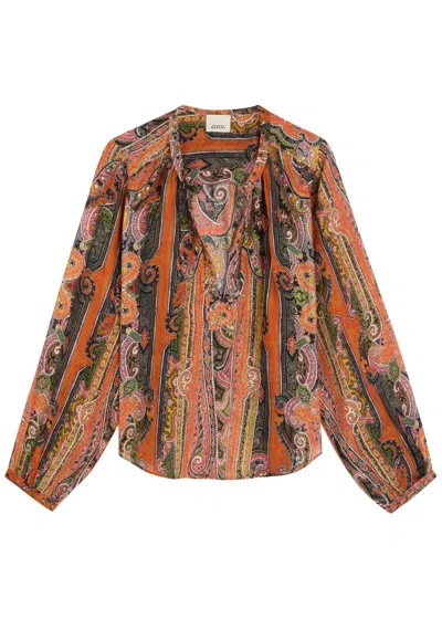 Isabel Marant May Blouse In Orange