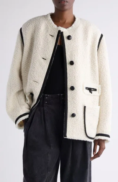 Isabel Marant Maylin Bouclé Tweed Jacket In Brown