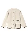 Isabel Marant Maylin Button Trim Jacket In Neutral