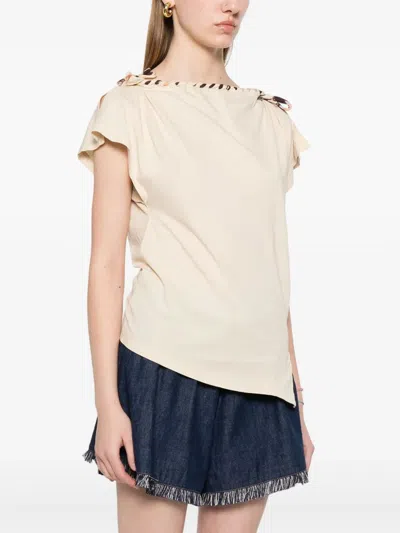 Isabel Marant Mc Zoela Beige Braided Top In Neutral